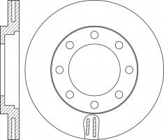 Rotor Disc, NIBK, 3513137, RN1356V, MAZDA (018114)