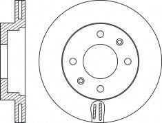 Rotor Disc, NIBK, 40206-4E100, RN1814V, NISSAN (018374)