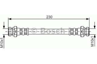 Brake Hose, BOSCH, MB857567, 1 987 432 017, MITSUBISHI  (020787)