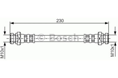 Brake Hose, BOSCH, MB857567, 1 987 432 017, MITSUBISHI  (020787)