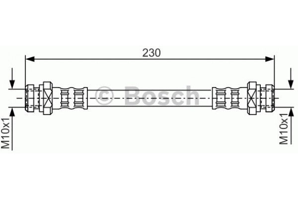Brake Hose, BOSCH, MB857567, 1 987 432 017, MITSUBISHI  (020787)
