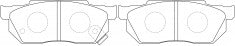 NIBK, Brake Pad, A-111K, PN8263, AKEBONO