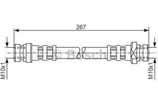 Brake Hose, BOSCH, 58737-22000, 1 987 435 065, HYUNDAI  (020818)