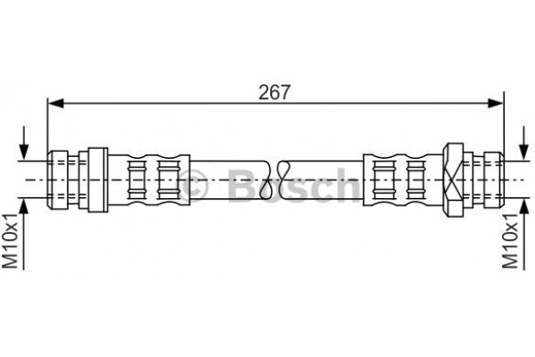 Brake Hose, BOSCH, 58737-22000, 1 987 435 065, HYUNDAI  (020818)