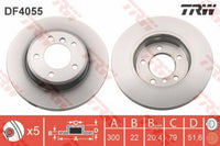 Rotor Disc, TRW, 34 11 6 757 526, DF4055, BMW (075282)