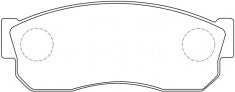 ผ้าเบรค NIBK, A-107K, PN2080, AKEBONO (018452)