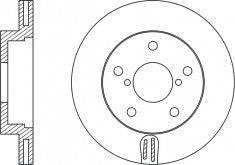 จานโรเตอร์, NIBK, 43512 22240, RN1499V, TOYOTA (018886)