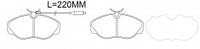 ผ้าเบรค NIBK 571829B, PN0290W, BENDIX EUR (016987)