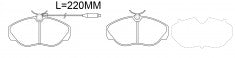 ผ้าเบรค NIBK 571829B, PN0290W, BENDIX EUR (016987)