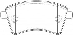 ผ้าเบรค NIBK, A 415 421 06 10, PN0532, MERCEDES-BENZ (017796)