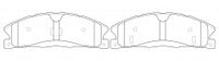 NIBK, Brake Pad, D1611, PN0623, BENDIX