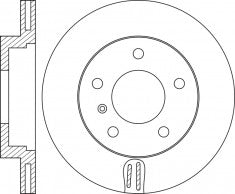 จานโรเตอร์, NIBK, 561551B, RN1014V, BENDIX (009956)
