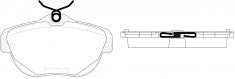 ผ้าเบรค NIBK, 4253.29, PN42002, CITROEN (016978)