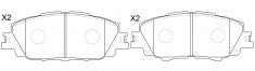 NIBK, Brake Pad, D2176-9421, PN1866, FMSI