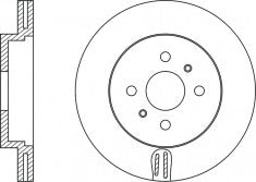 Rotor Disc, NIBK, 562455B, RN1309V, BENDIX EUR (017074)