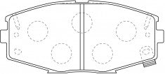 NIBK, Brake Pad, A-226WK, PN1141, AKEBONO