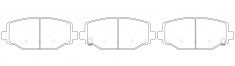 NIBK, Brake Pad, 2AMV4 526AA, PN53005, CHRYSLER