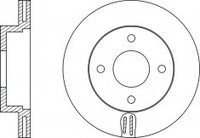 Rotor Disc, NIBK, 895615301A, RN1042V, AUDI (009540)