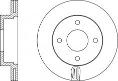 Rotor Disc, NIBK, 895615301A, RN1042V, AUDI (009540)