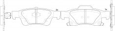 ผ้าเบรค NIBK DB2217 PN0834 BENDIX AUS (017673)