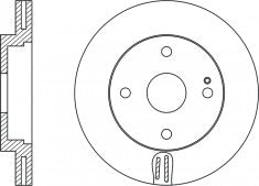 Rotor Disc, NIBK, D09T-33-251, RN1512V, MAZDA (018042)