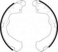 NIBK, Brake Shoes, NR-2057, FN1193, AKEBONO