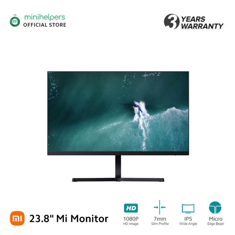 Xiaomi Mi Monitor 1C 23.8 นิ้ว | มอนิเตอร์เกมสำนักงาน | เทคโนโลยี IPS หน้าจอแข็ง | มุมมองที่กว้างเป็นพิเศษ 178° | คุณภาพของภาพความละเอียดสูง 1080P | จอแสดงผลหลายอินเทอร์เฟซ
