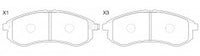 NIBK, Brake Pad, DB1738, PN3808, BENDIX
