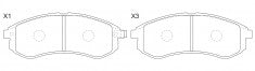 NIBK, Brake Pad, DB1738, PN3808, BENDIX