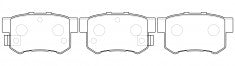 ผ้าเบรค NIBK 43022-SG0-G01, PN8398, ACURA (008695)