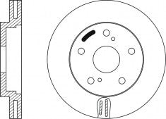 Rotor Disc, NIBK, 561676B, RN1009V, BENDIX (018846)
