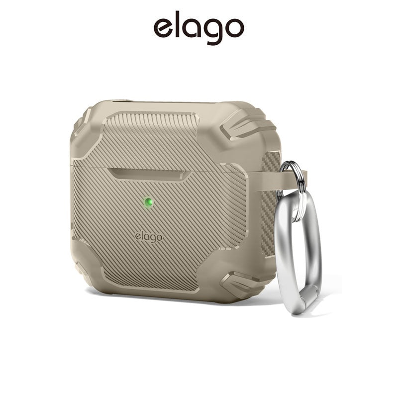 elago Solid Armor Case  - Compatible with AP 3rd Generation, Shock Absorbing Design, Durable TPU, Supports Wireless Charging, Full Body Protection