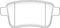 ผ้าเบรค NIBK, A 415 421 04 10, PN0533, MERCEDES-BENZ (017797)
