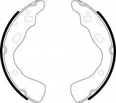 NIBK, Brake Shoes, NR-3535, FN3369, AKEBONO