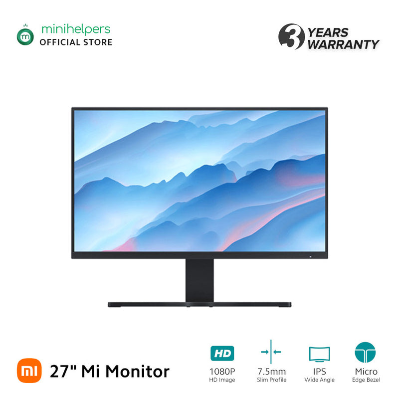Xiaomi Mi Monitor 27 Inch Screen | 60Hz High Refresh Rate | 1920x1080 Resolution | Full HD 100% sRGB | Low Blue Light