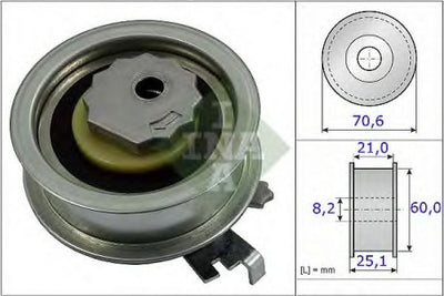 ชุดปรับความตึงสายพาน หมายเลขชิ้นส่วน 531 0882 โดย INA, OEM 04C 109 479 J จำนวน 10 สำหรับ AUDI (070150)