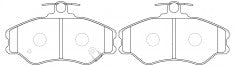 ผ้าเบรค NIBK DB1486 PN0112 BENDIX AUS (017479)