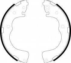 NIBK, Brake Shoes, NR-3575, FN3402, AKEBONO