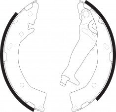 NIBK, Brake Shoes, 58305-0UA00, FN0609, HYUNDAI
