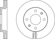 Rotor Disc, NIBK, 562459B, RN1230V, BENDIX EUR (017449)