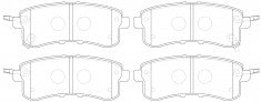 ผ้าเบรค NIBK DB2244 PN0554 BENDIX AUS (018497)