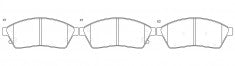 ผ้าเบรค NIBK, ACT1422, PN51006, AKEBONO (016769)