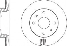 Rotor Disc, NIBK, 40206-2U000, RN1582V, NISSAN (018414)