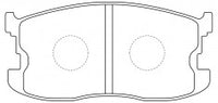 NIBK, Brake Pad, A-206K, PN4140, AKEBONO