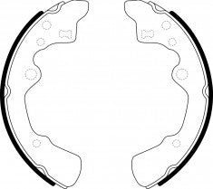 NIBK, Brake Shoes, NR-3537, FN3372, AKEBONO