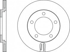 Rotor Disc, NIBK, 561557B, RN1343V, BENDIX (017118)