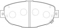 NIBK, Brake Pad, A-368WK, PN1231, AKEBONO
