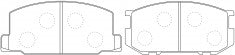 ผ้าเบรค NIBK, A-102K, PN1081, AKEBONO (018956)