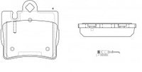 NIBK, Brake Pad, DB1458, PN0200W, BENDIX