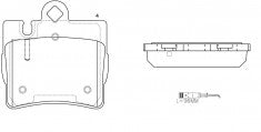 NIBK, Brake Pad, DB1458, PN0200W, BENDIX